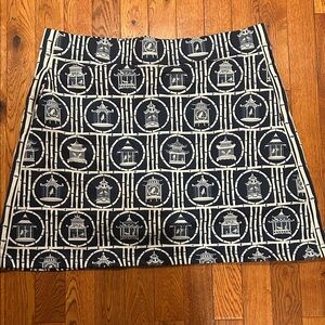 Gretchen Scott Designs Navy and Cream Geometric Skort